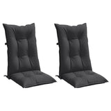 VidaXL stolehynder 2 stk høj ryg 120x50x7 cm stof blandet antracit