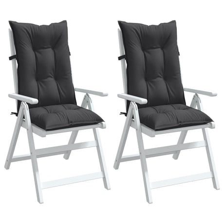 VidaXL stolehynder 2 stk høj ryg 120x50x7 cm stof blandet antracit