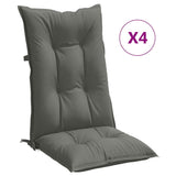 Vidaxx stolehynder 4 stk høj ryg 120x50x7 cm stof mørkegrå
