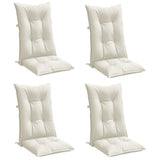 Vidaxx stolehynder 4 stk høj ryg 120x50x7 cm stof blandet creme