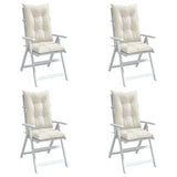 Vidaxx stolehynder 4 stk høj ryg 120x50x7 cm stof blandet creme