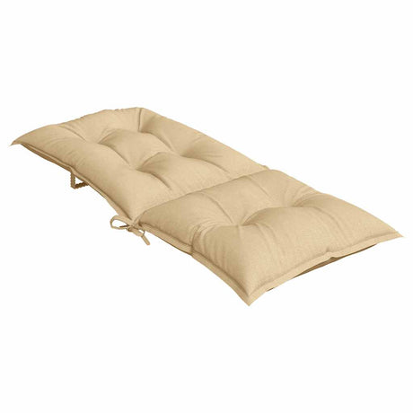 Vidaxx stolehynder 2 stk høj ryg 120x50x7 cm stof blandet beige