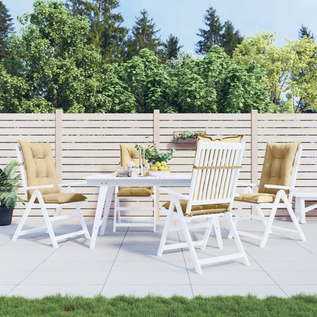 Vidaxx stolehynder 4 stk høj ryg 120x50x7 cm stof blandet beige