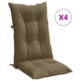 Vidaxx stolehynder 4 stk høj ryg 120x50x7 cm stof melange taupe