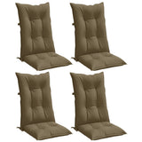 Vidaxx stolehynder 4 stk høj ryg 120x50x7 cm stof melange taupe