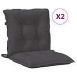 Vidaxx stolehynder 2 stk lav ryg 100x50x7 cm stof blandet antracit