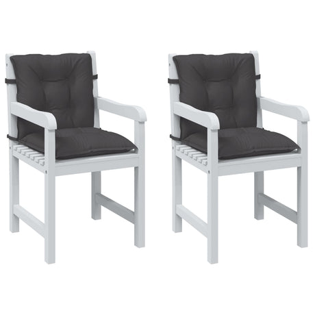 Vidaxx stolehynder 2 stk lav ryg 100x50x7 cm stof blandet antracit