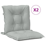 Vidaxx stolehynder 2 stk lav ryg 100x50x7 cm stof lysegrå