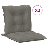 VidaXL stolehynder 2 stk lav ryg 100x50x7 cm stof mørkegrå