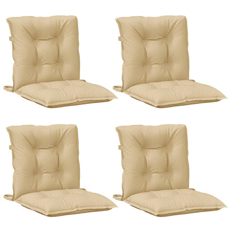 Vidaxx stolehynder 4 stk lav ryg 100x50x7 cm stof blandet beige