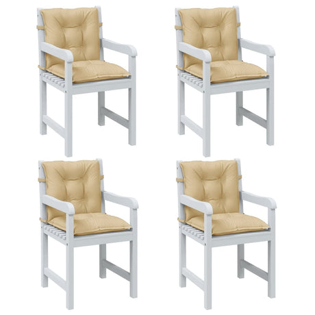 Vidaxx stolehynder 4 stk lav ryg 100x50x7 cm stof blandet beige