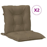 Vidaxx stolehynder 2 stk lav ryg 100x50x7 cm stof meleret taupe