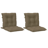 Vidaxx stolehynder 2 stk lav ryg 100x50x7 cm stof meleret taupe