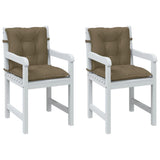Vidaxx stolehynder 2 stk lav ryg 100x50x7 cm stof meleret taupe