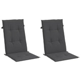Vidaxx stolehynder 2 stk høj ryg 120x50x4 cm stof blandet antracit