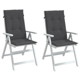 Vidaxx stolehynder 2 stk høj ryg 120x50x4 cm stof blandet antracit