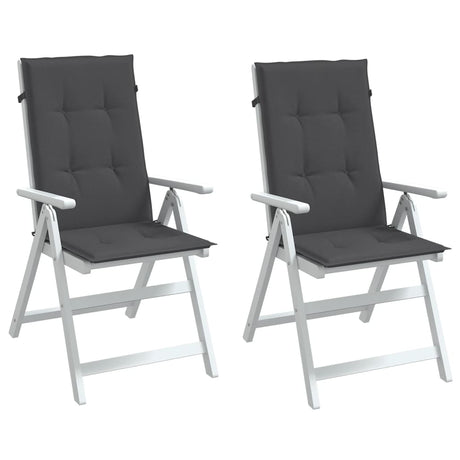 Vidaxx stolehynder 2 stk høj ryg 120x50x4 cm stof blandet antracit