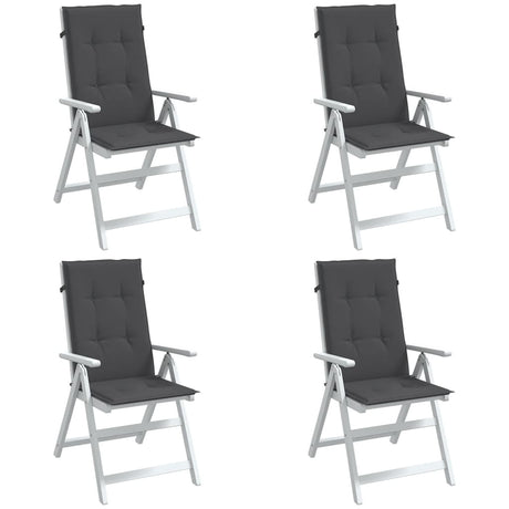 Vidaxx stolehynder 4 stk høj ryg 120x50x4 cm stof blandet antracit
