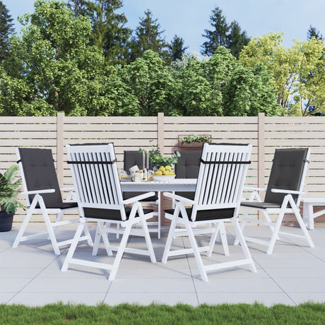 VidaXL stolehynder 6 stk høj ryg 120x50x4 cm stof blandet antracit