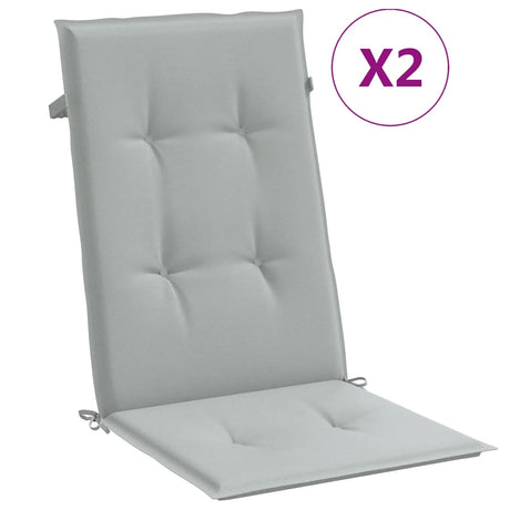 Vidaxx stolehynder 2 stk høj ryg 120x50x4 cm stof lysegrå