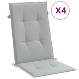Vidaxx stolehynder 4 stk høj ryg 120x50x4 cm stof lysegrå