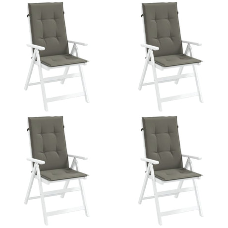 Vidaxx stolehynder 4 stk høj ryg 120x50x4 cm stof mørkegrå