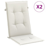 Vidaxx stolehynder 2 stk høj ryg 120x50x4 cm stof blandet creme