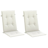 Vidaxx stolehynder 2 stk høj ryg 120x50x4 cm stof blandet creme