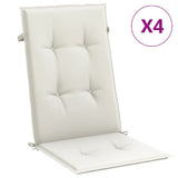 Vidaxx stolehynder 4 stk høj ryg 120x50x4 cm stof blandet creme