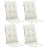 Vidaxx stolehynder 4 stk høj ryg 120x50x4 cm stof blandet creme