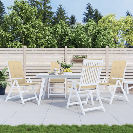 Vidaxx stolehynder 4 stk høj ryg 120x50x4 cm stof blandet beige