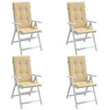Vidaxx stolehynder 4 stk høj ryg 120x50x4 cm stof blandet beige