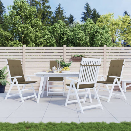 Vidaxx stolehynder 4 stk høj ryg 120x50x4 cm stof melange taupe