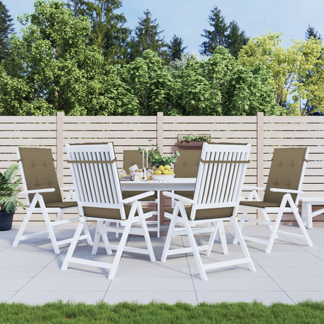 Vidaxx stolehynder 6 stk høj ryg 120x50x4 cm stof melange taupe