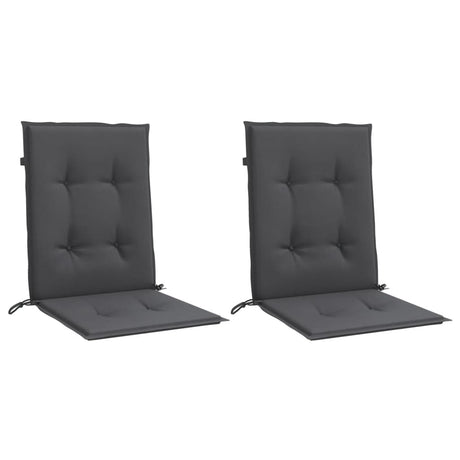 Vidaxx stolehynder 2 stk lav ryg 100x50x4 cm stof blandet antracit