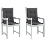 Vidaxx stolehynder 2 stk lav ryg 100x50x4 cm stof blandet antracit
