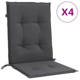 VidaXL stolehynder 4 stk lav ryg 100x50x4 cm stof blandet antracit