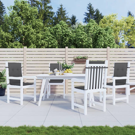VidaXL stolehynder 4 stk lav ryg 100x50x4 cm stof blandet antracit