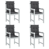 VidaXL stolehynder 4 stk lav ryg 100x50x4 cm stof blandet antracit
