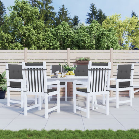 Vidaxx stolehynder 6 stk lav ryg 100x50x4 cm stof blandet antracit