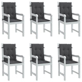 Vidaxx stolehynder 6 stk lav ryg 100x50x4 cm stof blandet antracit