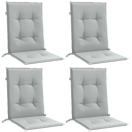 Vidaxx stolehynder 4 stk lav ryg 100x50x4 cm stof lysegrå