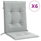 Vidaxx stolehynder 6 stk lav ryg 100x50x4 cm stof lysegrå