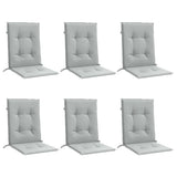 Vidaxx stolehynder 6 stk lav ryg 100x50x4 cm stof lysegrå
