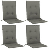 Vidaxx stolehynder 4 stk lav ryg 100x50x4 cm stof mørkegrå
