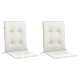Vidaxx stolehynder 2 stk lav ryg 100x50x4 cm stof blandet creme