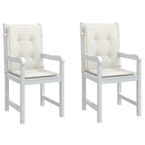 Vidaxx stolehynder 2 stk lav ryg 100x50x4 cm stof blandet creme