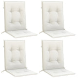 VidaXL stolehynder 4 stk lav ryg 100x50x4 cm stof blandet creme