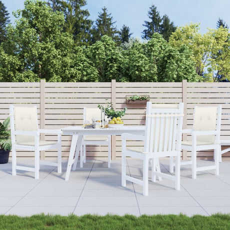 VidaXL stolehynder 4 stk lav ryg 100x50x4 cm stof blandet creme