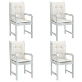 VidaXL stolehynder 4 stk lav ryg 100x50x4 cm stof blandet creme